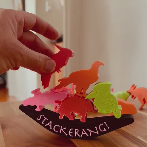Stackerang!  A thrilling Aussie animal balancing game for adults and children