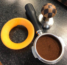 Load image into Gallery viewer, Barista Tool - coffee dosing funnel. Use with your grinder for espresso coffee making without a mess.
