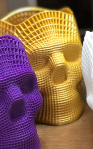 Skull Pen Holder, Mesh Style Skull to hold your pens or spare change, Skull candy jar