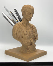 Load image into Gallery viewer, Julius Caesar Pen Holder and Pencil Holder - Desktop Organiser for Roman History Fans
