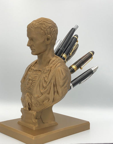 Julius Caesar Pen Holder and Pencil Holder - Desktop Organiser for Roman History Fans