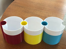 Load image into Gallery viewer, Interlocking Round Herb or Succulent Planter - Retro Styled, Interlocking and Self-Watering
