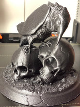 Load image into Gallery viewer, Nevermore! - Raven and Skulls Statue, for Edgar Alan Poe fans and Bird Lovers
