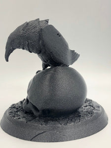 Nevermore! - Raven and Skulls Statue, for Edgar Alan Poe fans and Bird Lovers