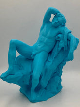 Load image into Gallery viewer, Barberini Faun Statue at the Louvre Paris, Roman Sculpture, Roman Art, Drunken Satyr, male Nude, Male Form, Male sculpture
