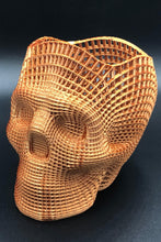 Load image into Gallery viewer, Skull Pen Holder, Mesh Style Skull to hold your pens or spare change, Skull candy jar
