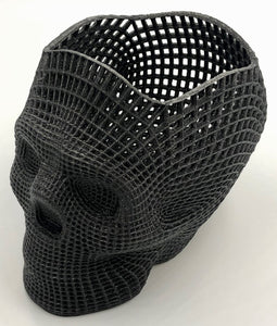 Skull Pen Holder, Mesh Style Skull to hold your pens or spare change, Skull candy jar