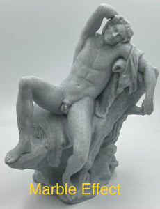 Barberini Faun Statue at the Louvre Paris, Roman Sculpture, Roman Art, Drunken Satyr, male Nude, Male Form, Male sculpture
