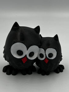 Cute Cuddling Owls, loving owl pair, owl couple