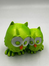 Load image into Gallery viewer, Cute Cuddling Owls, loving owl pair, owl couple
